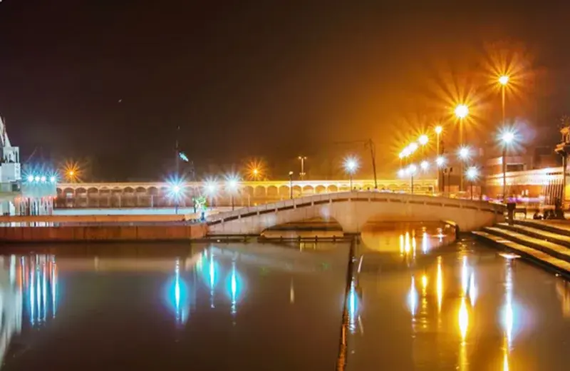 Brahma Sarovar Night View, Kurukshetra, Haryana
